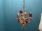 Vintage Tole Flower Chandelier, 1950s 2