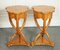 Art Deco Walnut Nightstand Tables with Curved Legs J1, Set of 2 11