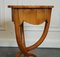 Art Deco Walnut Nightstand Tables with Curved Legs J1, Set of 2 6