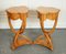 Art Deco Walnut Nightstand Tables with Curved Legs J1, Set of 2 10