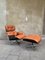 Lounge Chair & Ottoman in Plywood and Tan Leather by Charles & Ray Eames for Herman Miller, 1960s, Set of 2 6