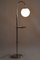 Adjustable Chrome Floor Lamp in Steel & Milk Glass, Czech, 1930s 9