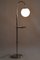 Lámpara de pie ajustable de cromo de acero y vidrio lechoso, checa, años 30, Imagen 9