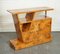 Art Deco Burr Walnut Display Console Table Cabinet with Three Drawer 9