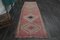 Turkish Pink & Beige Runner Rug, 1960s 1