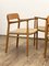 Mid-Century Danish Model 56 Chairs in Oak by Niels O. Møller for J.L. Mollers Møbelfabrik, 1950, Set of 4 10