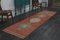 Alfombra turca coral de 27 x 103 pies, alfombra de corredor colorida, naranja rojo marrón, alfombra de corredor Herki, alfombra Oushak vintage, corredor anudado a mano, corredores, años 60, Imagen 4