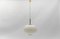 Lámpara colgante Mid-Century moderna de vidrio opalino de Doria Leuchten, Alemania, años 60, Imagen 6