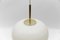 Lámpara colgante Mid-Century moderna de vidrio opalino de Doria Leuchten, Alemania, años 60, Imagen 10