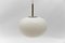Mid-Century Modern Opaline Glass Ball Pendant Lamp by Doria Leuchten, Germany, 1960s 5