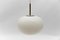 Mid-Century Modern Opaline Glass Ball Pendant Lamp by Doria Leuchten, Germany, 1960s, Image 5