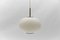 Mid-Century Modern Opaline Glass Ball Pendant Lamp by Doria Leuchten, Germany, 1960s 2