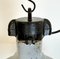 Lámpara de fábrica industrial Mid-Century grande esmaltada en gris, años 50, Imagen 4