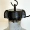 Large Mid-Century Industrial Grey Enamel Factory Lamp, 1950s 4