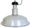 Large Mid-Century Industrial Grey Enamel Factory Lamp, 1950s, Image 1