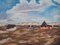 Scandinavian Artist, The Village in the Clouds, 1970s, Oil on Canvas, Framed, Image 8