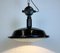 Industrial Black Enamel Factory Pendant Lamp with Protective Grid from Elektrosvit, 1950s, Image 16