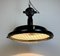 Industrial Black Enamel Factory Pendant Lamp with Protective Grid from Elektrosvit, 1950s 17