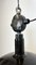 Lámpara colgante de fábrica industrial esmaltada en negro con rejilla de protección de Elektrosvit, años 50, Imagen 9