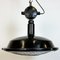 Industrial Black Enamel Factory Pendant Lamp with Protective Grid from Elektrosvit, 1950s 10