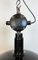 Lámpara colgante de fábrica industrial esmaltada en negro con rejilla de protección de Elektrosvit, años 50, Imagen 3