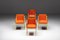 Esszimmerstuhl aus Messing & Orangefarbenem Samt von Maison Jansen, 1980er 4