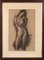 Firmado (no identificado en la actualidad), Retrato de mujer desnuda, 1977, Carbón, Enmarcado, Imagen 1