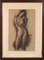Signed (Unidentified at Present), Female Nude Portrait, 1977, Charcoal, Framed, Image 1