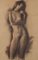 Firmato (attualmente non identificato), Female Nude Portrait, 1977, Charcoal, Incorniciato, Immagine 2