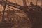 Aguafuerte de Barcos, década de 1890, Tinta sobre Papel, Enmarcado, Imagen 4