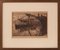 Aguafuerte de Barcos, década de 1890, Tinta sobre Papel, Enmarcado, Imagen 1