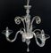 3-Arm Glass Chandelier, 1980s, Image 5