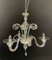 3-Arm Glass Chandelier, 1980s 1