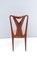 Vintage Walnut Dining Chairs in the style of Ico Parisi, Italy, 1950s, Set of 6 8