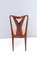 Vintage Walnut Dining Chairs in the style of Ico Parisi, Italy, 1950s, Set of 6, Image 8