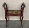 Antique Carved Mahogany Benches, 1890, Set of 4 6