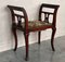 Antique Carved Mahogany Benches, 1890, Set of 4 1
