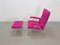 Mid-Century Recliner Lounge Chair and Ottoman in Kvadrat Upholstery, 1960s, Set of 2 13