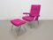 Mid-Century Recliner Lounge Chair and Ottoman in Kvadrat Upholstery, 1960s, Set of 2 2