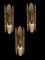 Pink Glass Sconces, 1960s, Set of 3 2