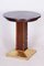Tavolino Art Déco in quercia e ottone, anni '20, Immagine 2