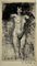 Emil Orlik, aguafuerte firmado, desnudo femenino de pie, 1897, Imagen 1