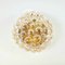 Mid-Century Amber Bubble Glass Flush Mount/Ceiling Light attributed to Helena Tynell for Limburg, Germany, 1960s, Image 2