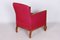 French Art Deco Red Chair in Beech, 1930s 2