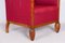 Roter französischer Art Deco Stuhl aus Buche, 1930er 7