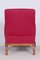 Roter französischer Art Deco Stuhl aus Buche, 1930er 8