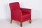 Roter französischer Art Deco Stuhl aus Buche, 1930er 1
