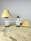 Murano and Brass Glass Table Lamps by F. Fabbian, Italy, 1970s, Set of 2 2