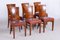 Französische Vintage Art Deco Stühle aus Nussholz, 1920er, 6er Set 9