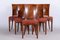 Vintage French Art Deco Chairs in Walnut, 1920s, Set of 6, Image 10